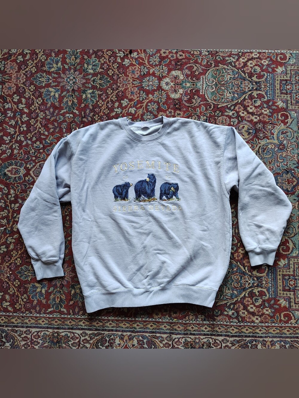 John Galt Sweatshirt Yosemite Embroidered Bears Brandy Melville Pastel Pullover